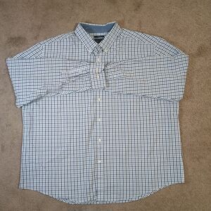 Mason James Button Up Shirt Mens XXL Stretch Long Sleeve Gray Black Check